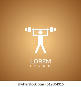 weight lifting icon. weight lifting logo
