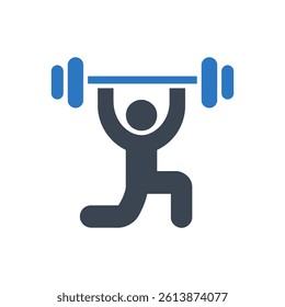 Weight Lifting Icon On White Background
