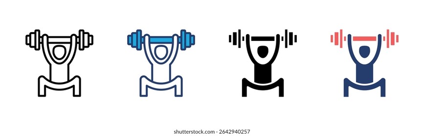 Weight Lifting icon sheet multiple style collection