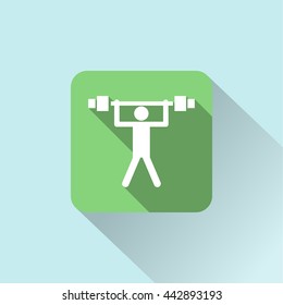 weight lifting icon. weight lifting sign