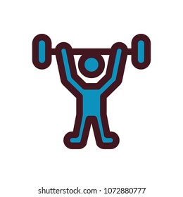 weight lifting icon vector