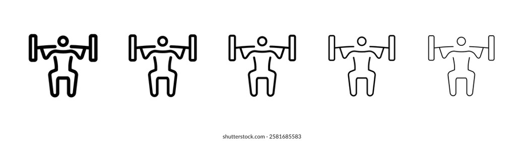 Weight lifting icon Vector logo sign