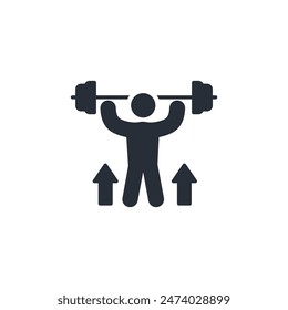 weight lifting icon. vector.Editable stroke.linear style sign for use web design,logo.Symbol illustration.