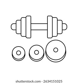 weight lifting icon with white background vector stock illustration