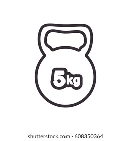 weight lifting isolated icon