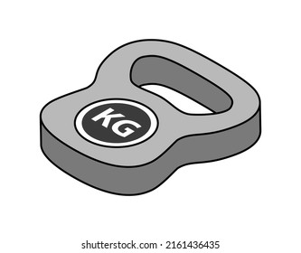 Weight lifting isometric design icon. Vector web illustration. 3d colorful concept