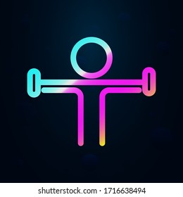 Weight lifting nolan icon. Simple thin line, outline vector of health icons for ui and ux, website or mobile application