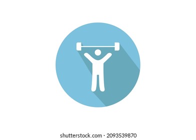 Weight Lifting Person Icon Vector illustration