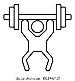 Weight Lifting Person Vector Icon Design