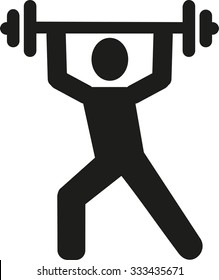 Weight lifting pictogram
