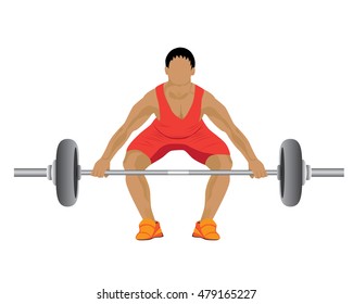 Weight lifting sport vector design