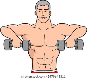 weight lifting sportr  vector illustration isolated on white background