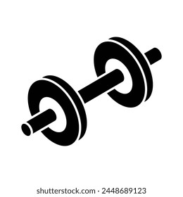 Weight lifting tool, modern isometric vector of dumbbell in editable style