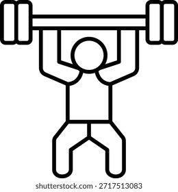 Icono de Vector de levantamiento de pesas. Se puede utilizar para aplicaciones de impresión, móviles y de Web.