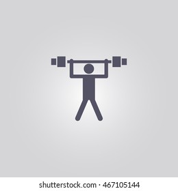 Weight lifting. vector illustration