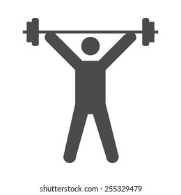 Weight lifting vector image to be used in web applications, mobile applications and print media