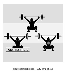 Weight Lifting Women, Gym, Muscle Women, Female Body Builder Silhouette, Workout, Fitness, Silhouette, Women Workout, Weights Svg