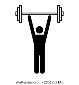 Weight Lifting (Workout Icon), True Black Icon