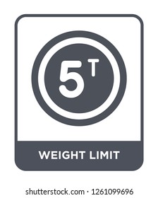 Weight Limit Icon Vector On White Background, Weight Limit Trendy Filled Icons From Delivery And Logistic Collection, Weight Limit Simple Element Illustration