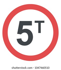 Weight limit traffic sign 