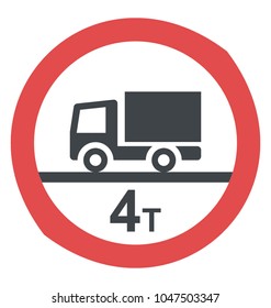 Weight Limit Traffic Sign 