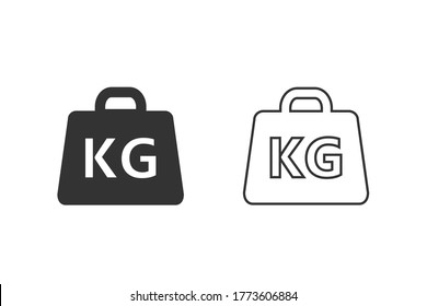 Weight line Icon set vector illustration