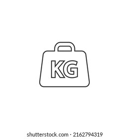 Weight line Icon vector illustration flat sign