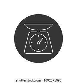 Weight line icon vector. scale icon vector