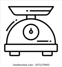 Weight line vector Icon. that can be easily modified or edit