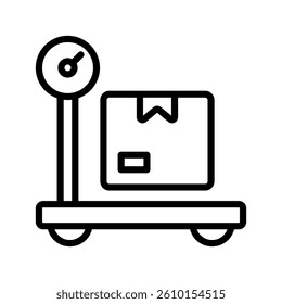 Weight Line Vector Illustration On White Background.