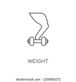 Weight linear icon. Weight concept stroke symbol design. Thin graphic elements vector illustration, outline pattern on a white background, eps 10.