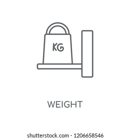 Weight linear icon. Weight concept stroke symbol design. Thin graphic elements vector illustration, outline pattern on a white background, eps 10.