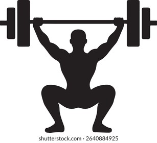 weight lite cute vector silhouette on white background