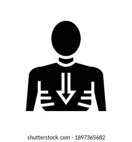 vector de icono de glifo perdedor de peso. signo de pérdida de peso. símbolo de contorno aislado ilustración negra