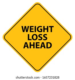 weight loss ahead sign vector