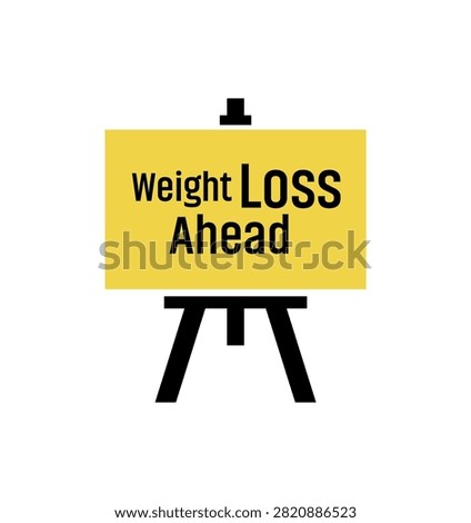 weight loss ahead sign vector