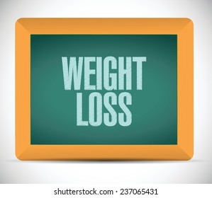 weight loss board sign illustration design over a white background