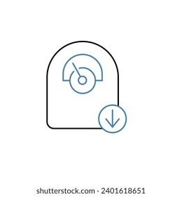 Weight loss concept line icon. Simple element illustration. Weight loss concept outline symbol design.