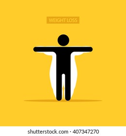 Weight loss concept vector illustration