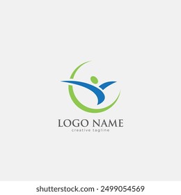 Weight loss, weight, diet, health, lifestyle, healthy, fitness, dieting, body fit fully editable vector logo template