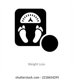 pérdida de peso y concepto de icono de dieta