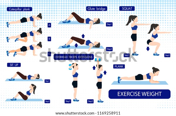 Tips Weight Loss Exercise Home Illusvector Stock Vector ...