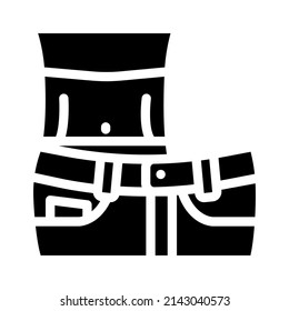 vector de icono de glifo con pérdida de peso. signo de pérdida de peso. símbolo de contorno aislado ilustración negra