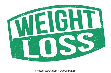 Weight loss grunge rubber stamp on white background, vector illustration