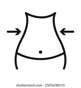 Weight loss icon (2) Black line art vector logo