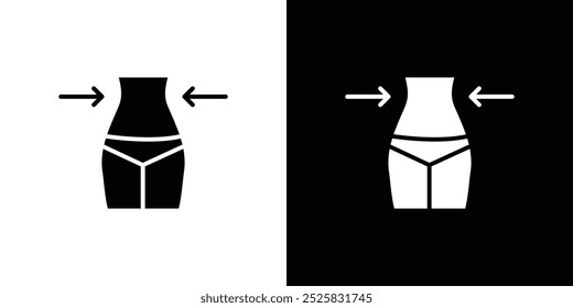 Ícone de perda de peso Ilustração de design de arte