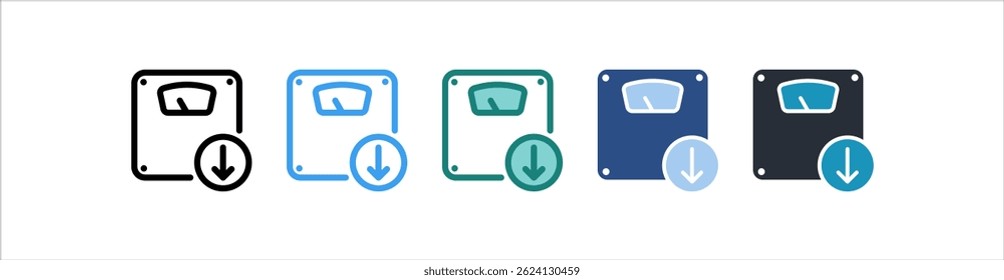 Ícone De Perda De Peso Em Um Vetor De Estilo Diferente