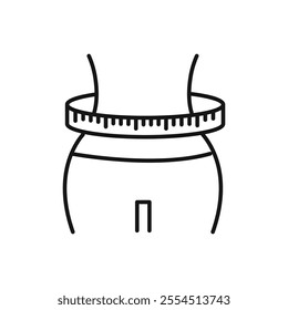 Weight loss icon Isolated flat vector in outline