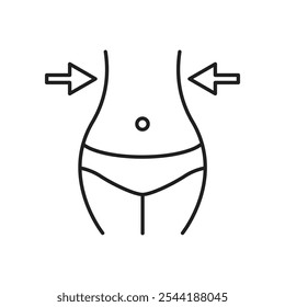 Icono de pérdida de peso. icono de Vector aislado.