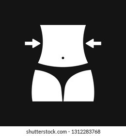 Weight loss icon logo, illustration, vector sign symbol for design